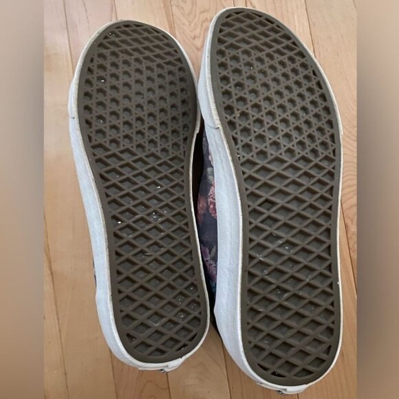 VANS Old Skool Moody Floral Skate Shoe Dark Gray Suede Womens 8.5 - Picture 4 of 6